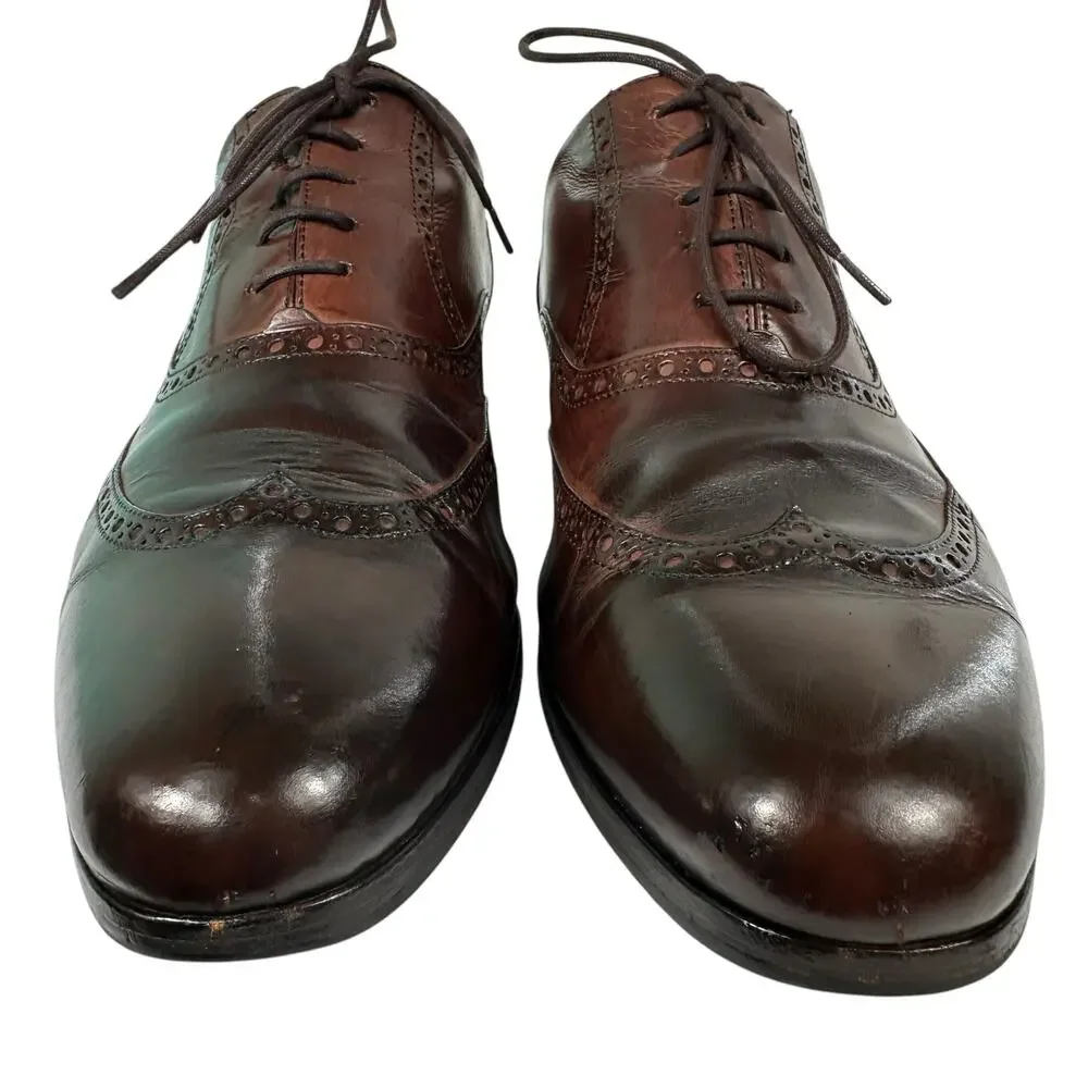 Wolf & Shepard Lace Up Leather Wing Tip Oxford Mens Dress Shoe‎ Size 9 1/2 A